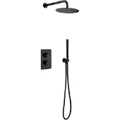 SaniGoods Adobe inbouw regendouche mat zwart 25cm