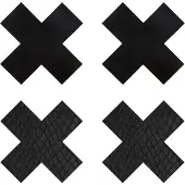 Eye Candy - Tepelstickers met slangenprint - Zwart