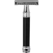 Edwin Jagger Scheermes Razors Double Edge Safety Imitation Ebony & Chrome Plated Ref.DE86BL 1Stuks | Voor Mannen