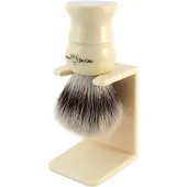 Edwin Jagger Kwast Shaving Brushes Synthetic English Shaving Brush Imitation Ivory Ref.1EJ287SDS Synst 1Stuks | Voor Mannen