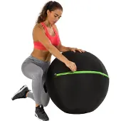 Tunturi Fitnessbal hoes - Fitnessbal - Hoes - 75cm - met groene rits