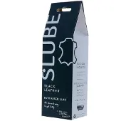 Erotic Treasure Slube – Massage en Glijmiddel Black Leather – klein verpakking