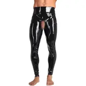 Late X Wetlook Latex Legging met Showmaster Opening