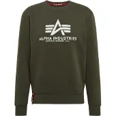 Alpha industries Sweatshirt olijfgroen / rood / wit