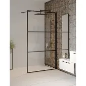 Riho Grid GB400 inloopdouche 140x200cm met zwarte profielen 6mm