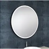 Wiesbaden Ronde Spiegel Maro met LED Verlichting 100 cm Mat Zwart