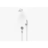 Boss & Wessing Bws pesso regendouche inbouw hoofddouche 20 cm omstelknop incl handdouche chroom