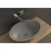 SSI Design Solid Thin ovale waskom 60x40x14,5cm lichtgrijs