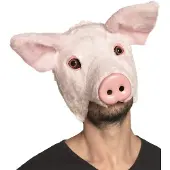 Coppens Pluchen halfmasker varken