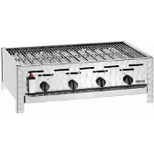 Bartscher RVS Gas-combi-tafelbraadgrill 4 Branders 27(h) x 85(b) x 55,5(b) cm