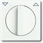 Busch-Jaeger Abb Busch-Jaeger Jaloezie Draaiknop + Pijlsymbool Future Linear Mat Wit