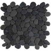 Overig Mozaïek Pebblestone - Antraciet - Natuursteen - 29,4x29,4 Cm - 0,09 M²