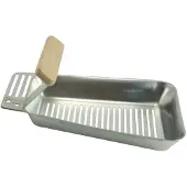 Bbq collection Barbecue Pan roestvrij staal met houten handvat