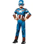 Rubies Déguisement Luxe Captain America Garçon 5/6 Ans Bleu R640833t56 5/6 ANS - R640833T56