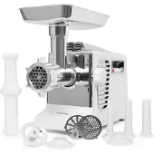 Klarstein Kraftprotz elektrische vleesmolen 700W kopermotor wit/zilver
