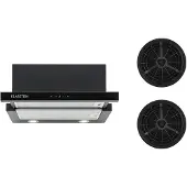 Klarstein Vinea afzuigkap recirculatieset 60cm 610m³/h actief koolfilter zwart