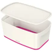 Leitz MyBox opbergdoos - met deksel - roze/wit