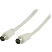 Valueline Witte coaxkabel - rechte connectoren - 15 meter