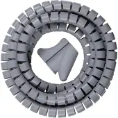 Ginza.se spiraalslang, lengte 2,5 meter, diameter 20 mm, grijs, artikelnummer 1164360