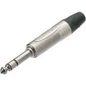 Neutrik NP3X - Jackplug 3-Polig 1/4 Recht - Vernikkelde contacten - Grijs