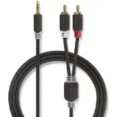 Nedis 3,5 mm naar RCA Kabel 10 Meter Grijs
