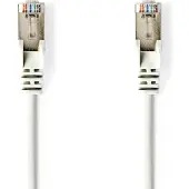 S-Conn S/FTP CAT6 Gigabit netwerkkabel haaks/recht / wit - 10 meter