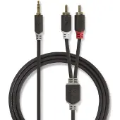 Nedis 3,5 mm naar RCA Kabel 5 Meter Grijs