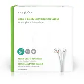 Nedis Coaxkabel Rg59 Iec Cat6 Fresh Green Box 75ohm 50m Wit
