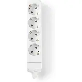 Nedis Stekkerdoos met 4 contacten zonder kabel / wit