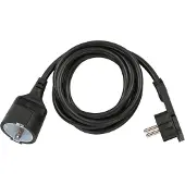 Brennenstuhl Stroom Verlengkabel 2 m H05VV-F 3G1.5 IP20 Zwart -