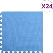 vidaXL Vloermatten 24 st 8,64 ? EVA-schuim blauw