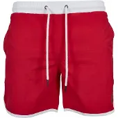 Urban Classics Zwemshorts vuurrood / wit