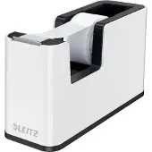 Leitz WOW Plakbandhouder - Inclusief 1 Rol Plakband - Zwart/Wit