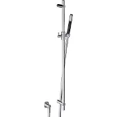 Hotbath Cobber M317 glijstangset 90cm met staafhanddouche en wandaansluitbocht geborsteld messing PVD