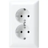 JUNG Wandcontactdoos AS5015WW inbouw dubbel ra steek