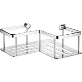 Smedbo Sideline Hoek Douchekorf Haaks 20x20cm Met Bodemplaat Chroom - Messing - Accessoires, Douche Accessoires, Doucherekken - 7391447048018