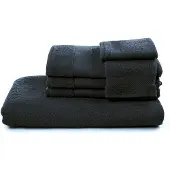 Woodynox Royal Touch handdoekje 30x30 cm, zwart