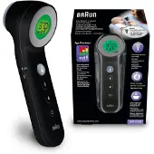 Braun No touch + touch schwarz Koortsthermometer Meten zonder aanraking