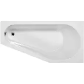 Polysan Tigra asymmetrisch ligbad 150x75cm rechts wit