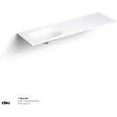 Clou Hammock Wastafelblad Enkele Waskom Links 160cm Compositie 18 Aluite Mat Wit