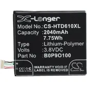 123accu HTC B0P9O100 / 35H00222-00M accu (2040 mAh, huismerk)