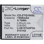 123accu ZTE Li3815T43P3h615142 accu (1500 mAh, huismerk)