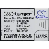 123accu LG BL-51YF / EAC62858501 accu (3.7 V, 3000 mAh, huismerk)