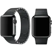 Devia Bandje Elegante Schakel Armband voor Apple Watch 49mm/ 45mm/ 44mm/ 42mm ruimte zwart (Roestvrij staal), Horlogebandjes, Zwart