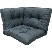 Madison 3-Delige kussenset Florance Rib Grey lounge tuinkussen