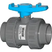 Cepex PVC kogelkraan met dubbele wartel Ø63 mm 10 ato