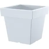 Prosperplast Prosperplats Bloempot/plantenbak - vierkant - wit - kunststof - 29 x 29 x 27 cm - planten pot buiten - Plantenpotten