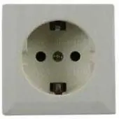 Kopp stopcontact enkel randaarde Opbouw wit