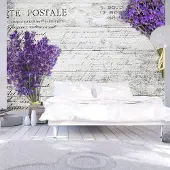 Karo-art Fotobehang -Lavendel briefkaart