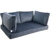 Madison Palletkussen Velvet Grijs 5-delige kussenset - 120cm x 80cm